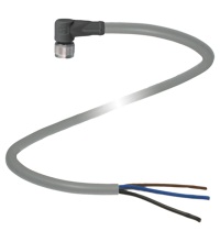 Pepperl&plus;Fuchs M8 Cordset; Female Right Angle; 3-Pin; 3-Wire; 2m PUR Cable